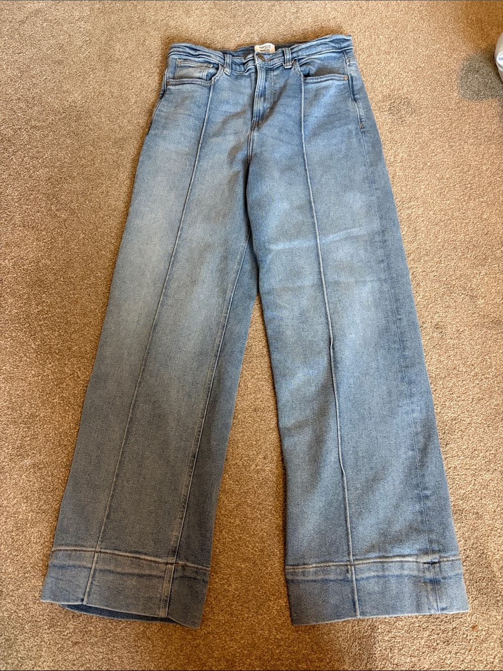 Kenzie jeans Kaya Wide-Leg High-Rise Women's Jeans in Light Blue Denim size 10